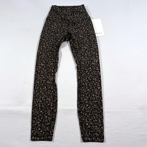 Lululemon Wunder Train HR Tight 25" FMCP Black Multicolor Leggings Sz 2 NWT - Picture 1 of 10